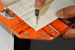 Yellotools EdgeWrap Cutter application picture angled cut
